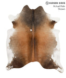 Brown with Red Cowhide Rug #66430