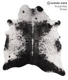 Salt and Pepper Black Cowhide Rug #66524
