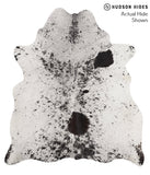Salt and Pepper Black Cowhide Rug #66531