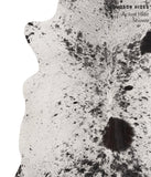 Salt and Pepper Black Cowhide Rug #66531
