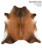 Brown with Red Cowhide Rug #66538