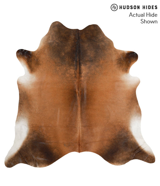 Brown with Red Cowhide Rug #66538