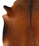 Brown with Red Cowhide Rug #66540