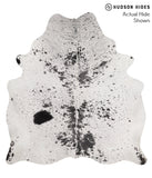 Salt and Pepper Black Cowhide Rug #66558
