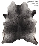 Salt and Pepper Black Cowhide Rug #66561