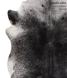 Salt and Pepper Black Cowhide Rug #66579