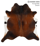 Brown with Red Cowhide Rug #66598