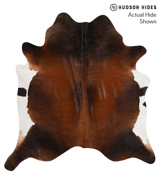 Brown with Red Cowhide Rug #66598