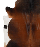 Brown with Red Cowhide Rug #66598