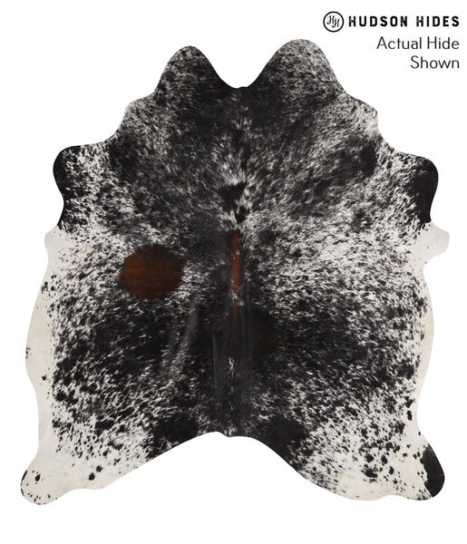 Salt and Pepper Black Cowhide Rug #66629