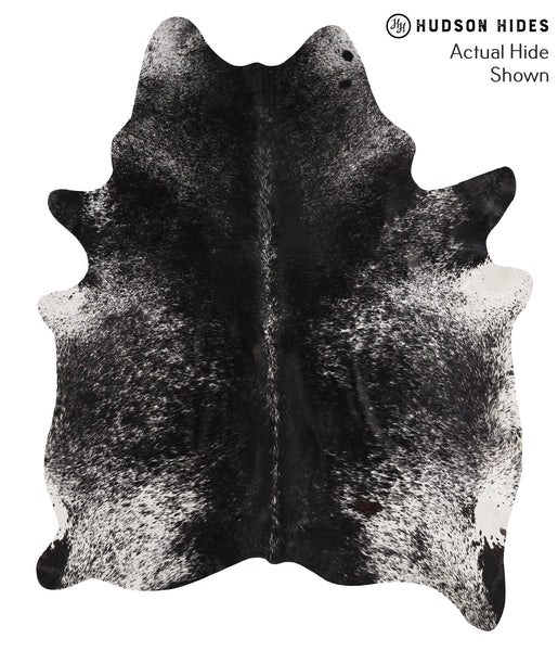 Salt and Pepper Black Cowhide Rug #66662
