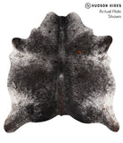 Salt and Pepper Black Cowhide Rug #66671