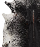 Salt and Pepper Black Cowhide Rug #66686