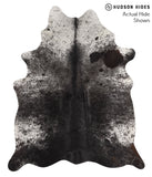 Salt and Pepper Black Cowhide Rug #66733
