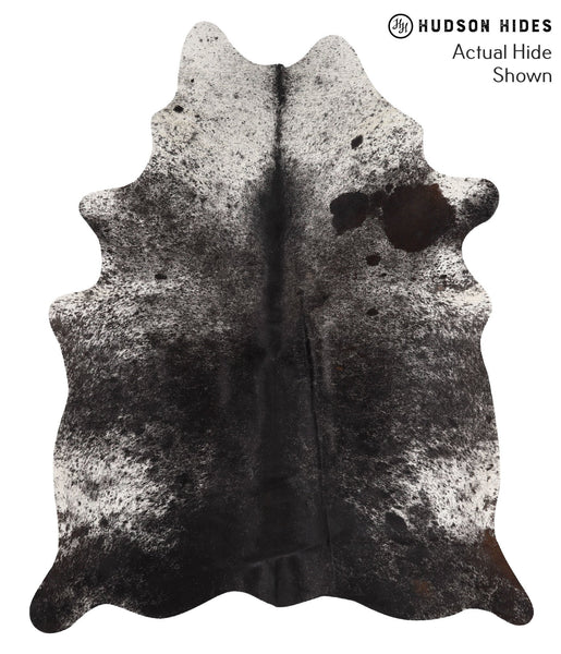 Salt and Pepper Black Cowhide Rug #66733
