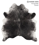 Salt and Pepper Black Cowhide Rug #66760