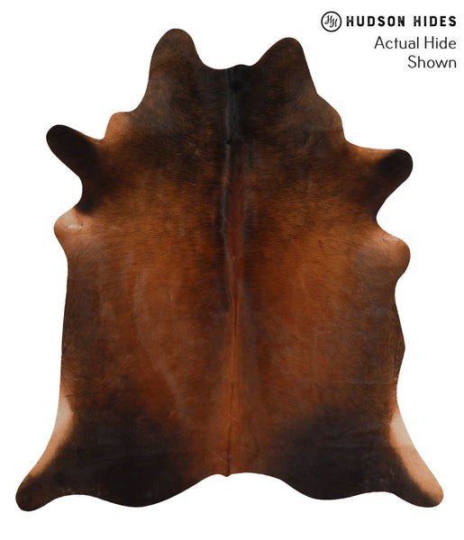 Brown with Red Cowhide Rug #66814