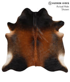 Brown with Red Cowhide Rug #66833