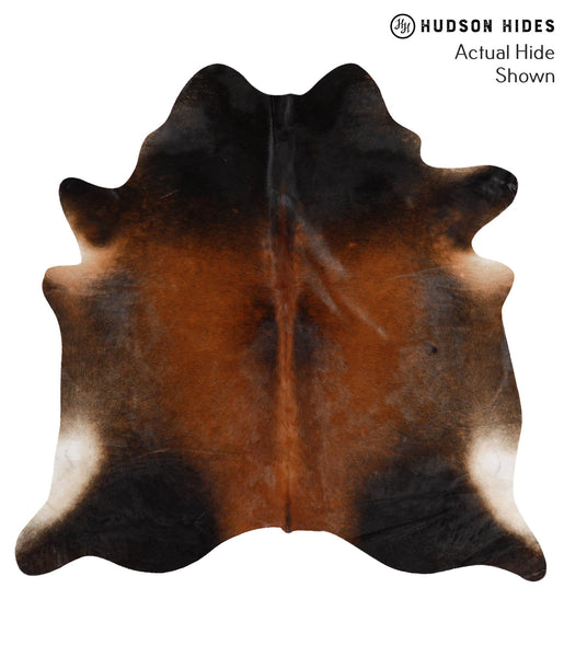 Brown with Red Cowhide Rug #66833