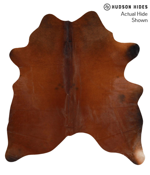 Brown with Red Cowhide Rug #66877