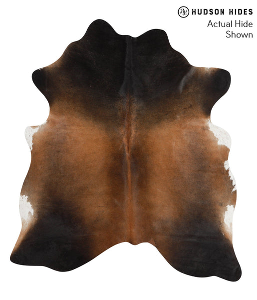 Brown with Red Cowhide Rug #66928