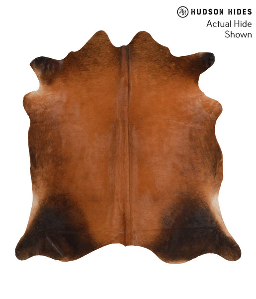 Brown with Red Cowhide Rug #66939