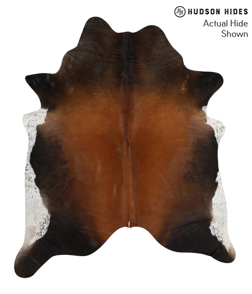 Brown with Red Cowhide Rug #66970