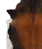 Brown with Red Cowhide Rug #66970