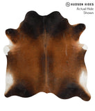Brown with Red Cowhide Rug #66984