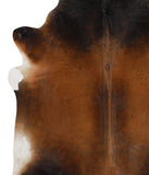 Brown with Red Cowhide Rug #66984