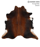 Brown with Red Cowhide Rug #67199