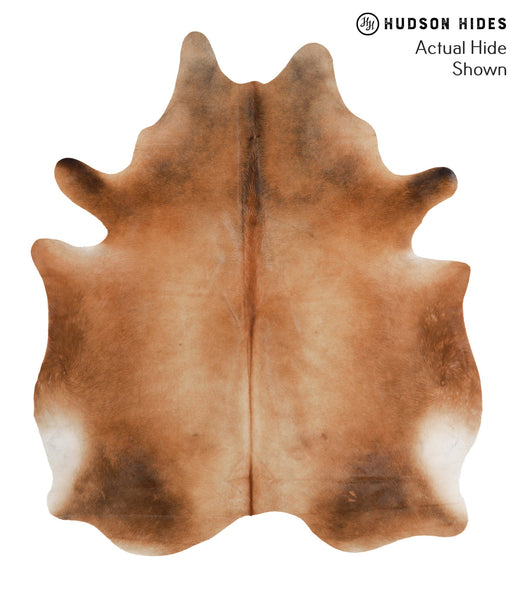 Brown with Red Cowhide Rug #67281