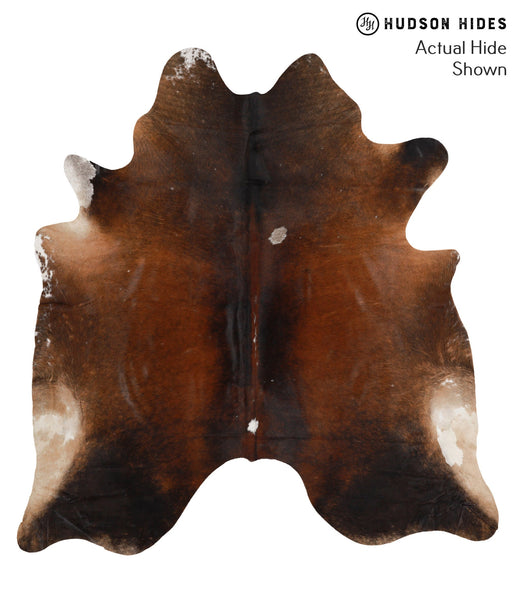 Brown with Red Cowhide Rug #67283