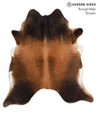 Brown with Red Cowhide Rug #67344