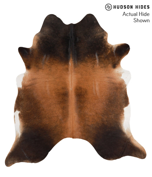 Brown with Red Cowhide Rug #67344