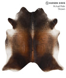Brown with Red Cowhide Rug #67345