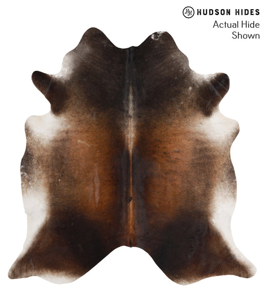 Brown with Red Cowhide Rug #67345