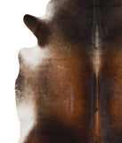 Brown with Red Cowhide Rug #67345