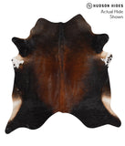 Brown with Red Cowhide Rug #67349