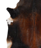 Brown with Red Cowhide Rug #67349