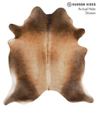 Brown with Red Cowhide Rug #67352