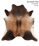 Brown with Red Cowhide Rug #67380
