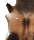 Brown with Red Cowhide Rug #67380