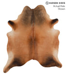 Brown with Red Cowhide Rug #67382