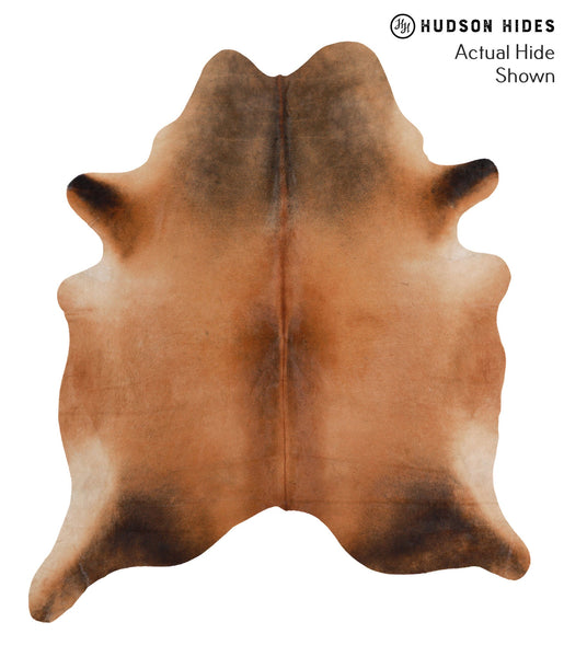 Brown with Red Cowhide Rug #67382