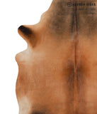 Brown with Red Cowhide Rug #67382