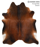 Brown with Red Cowhide Rug #67400