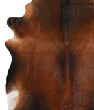 Brown with Red Cowhide Rug #67400