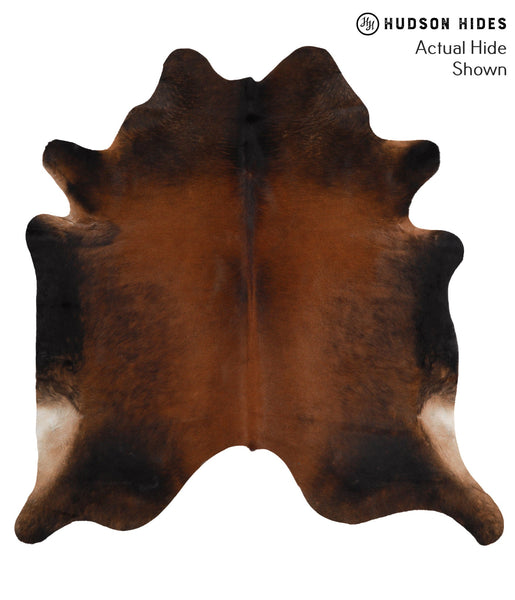 Brown with Red Cowhide Rug #67415