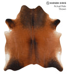 Brown with Red Cowhide Rug #67449